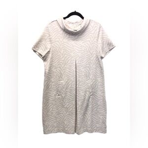 Tyler‎ Boe Shift Dress Animal Print Short Sleeve Cowl Neck w/Pockets Size S
